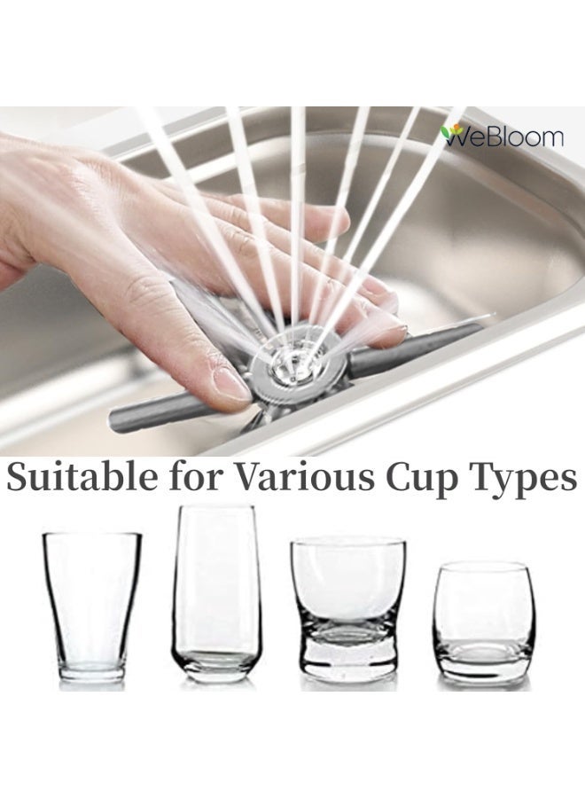 WeBloom Pitcher Rinser Automatic Glass Cup Washer,Solid Brass & Stainless Steel Coffee Milk Tea Cup Cleaner,High Pressure Sink Washer for Home/Cafe/Hotel(No Power Needed) - Image 2